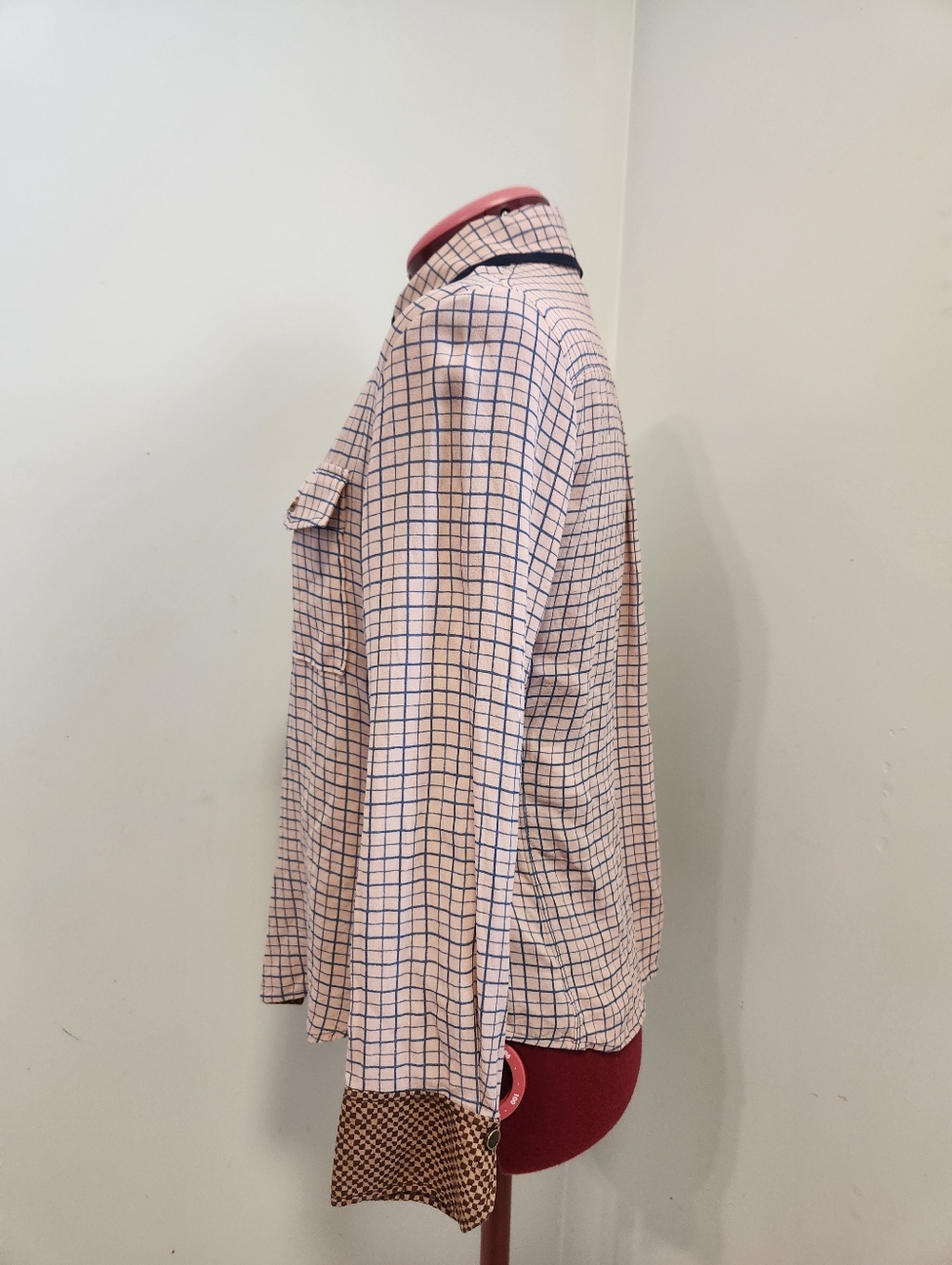 Chloe 100% Silk Snap Front Blouse (2020 Fall/Winter Runway Collection) - Picture 2 of 12
